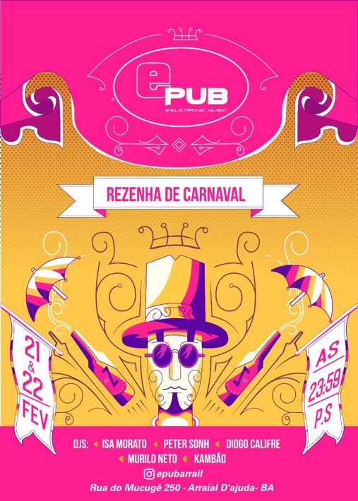 Cartaz   E-pub - Rua du Mucug, 250, Sexta-feira 21 de Fevereiro de 2020