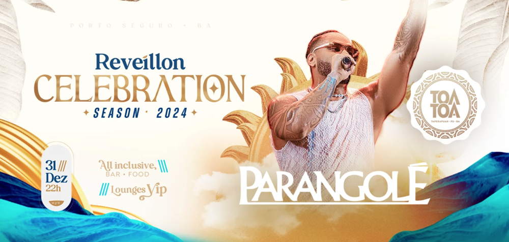Cartaz   Complexo de Lazer Ta Ta - Praia de Taperapuan, Domingo 31 de Dezembro de 2023