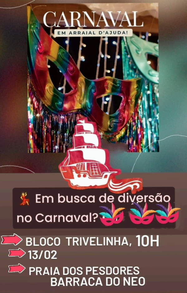 Cartaz   Carnaval Cultural - Praia dos Pescadores ao Corujo - Estrada da Balsa 1813, Terça-feira 13 de Fevereiro de 2024