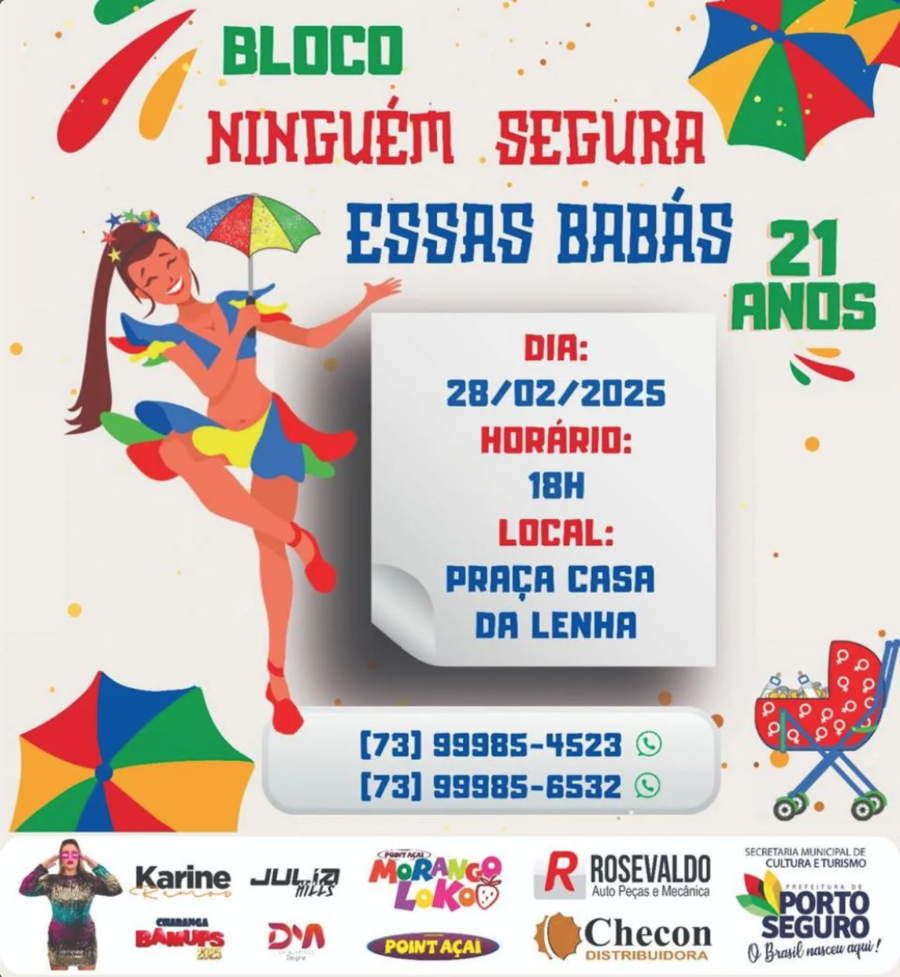 Cartaz   Carnaval Cultural - Nova Tarifa dos Pescadores - Praa Visconde de Porto Seguro, s/n, Sexta-feira 28 de Fevereiro de 2025
