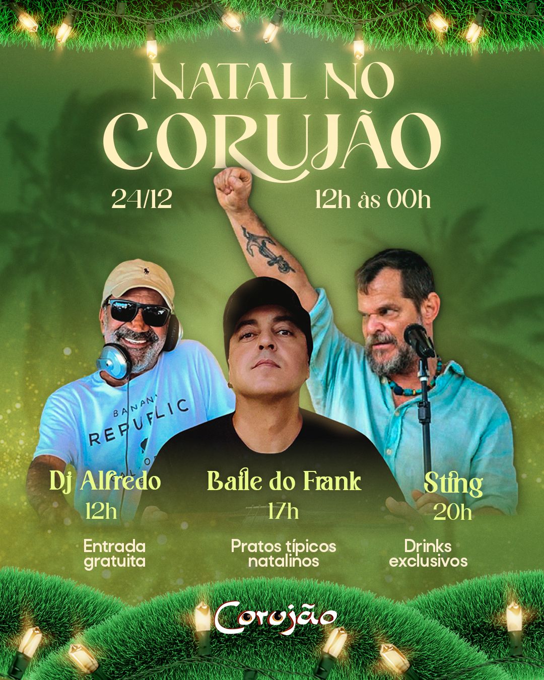 Cartaz Corujão - Estrada da Balsa, 1813 - Praia de Araçaípe, Quarta-feira 24 de Dezembro de 2025