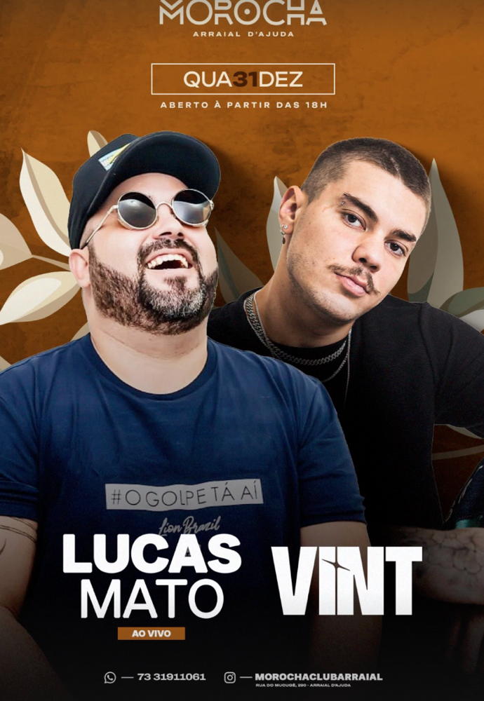 Cartaz Morocha Club - Estrada do Mucugê, 290, Quarta-feira 31 de Dezembro de 2025