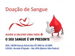 panfleto Doao de Sangue