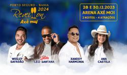 panfleto Rveillon Ax Moi 2024 - Joo Gomes, Lo Santana, Xanddy Harmonia, Ana Castela