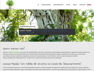 panfleto Verdejar d'Ajuda - Um milhão de árvores na Costa do Descobrimento